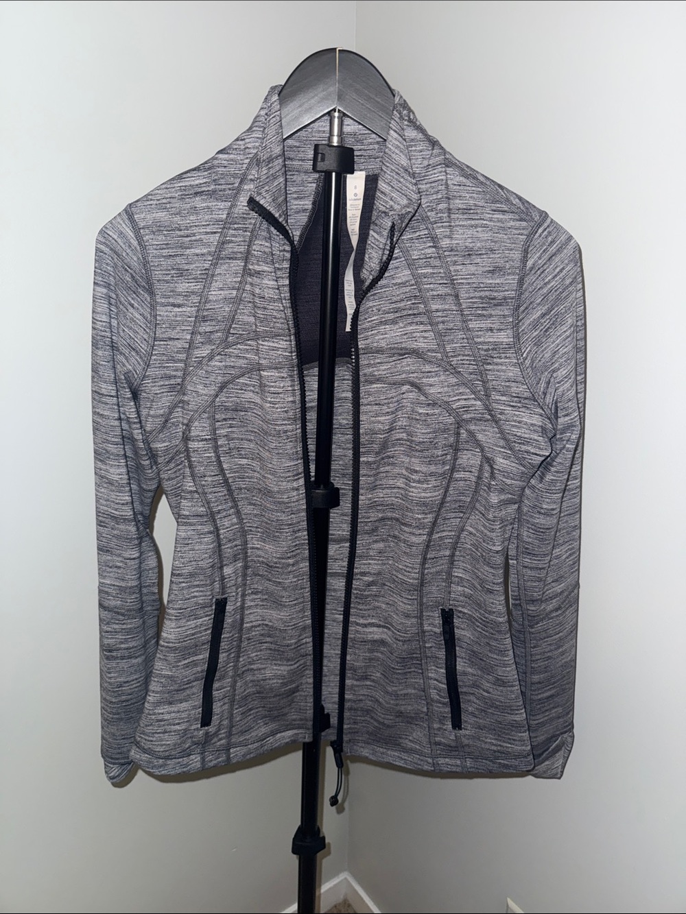 lululemon athletica Heathered Gray Full-Zip Utility Jacket